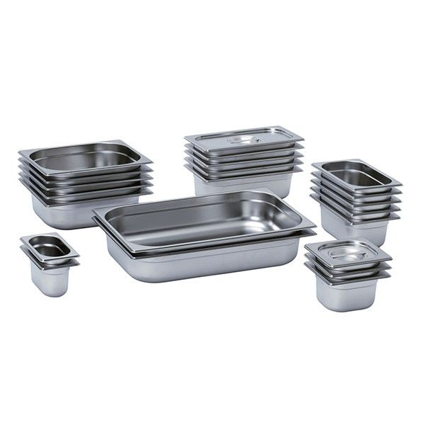 Mixrite 1/6x65mm pan 36 x GN Pans (201 Stainless Steel) 176x162x65 mm 16065