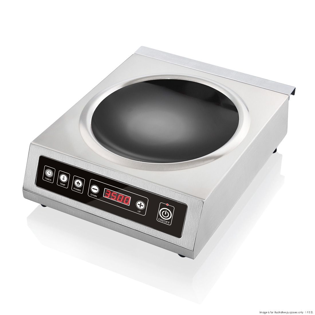 CLEARANCE - Benchstar Stainless Steel Induction Wok w/ LED Display - IW350-VIC967