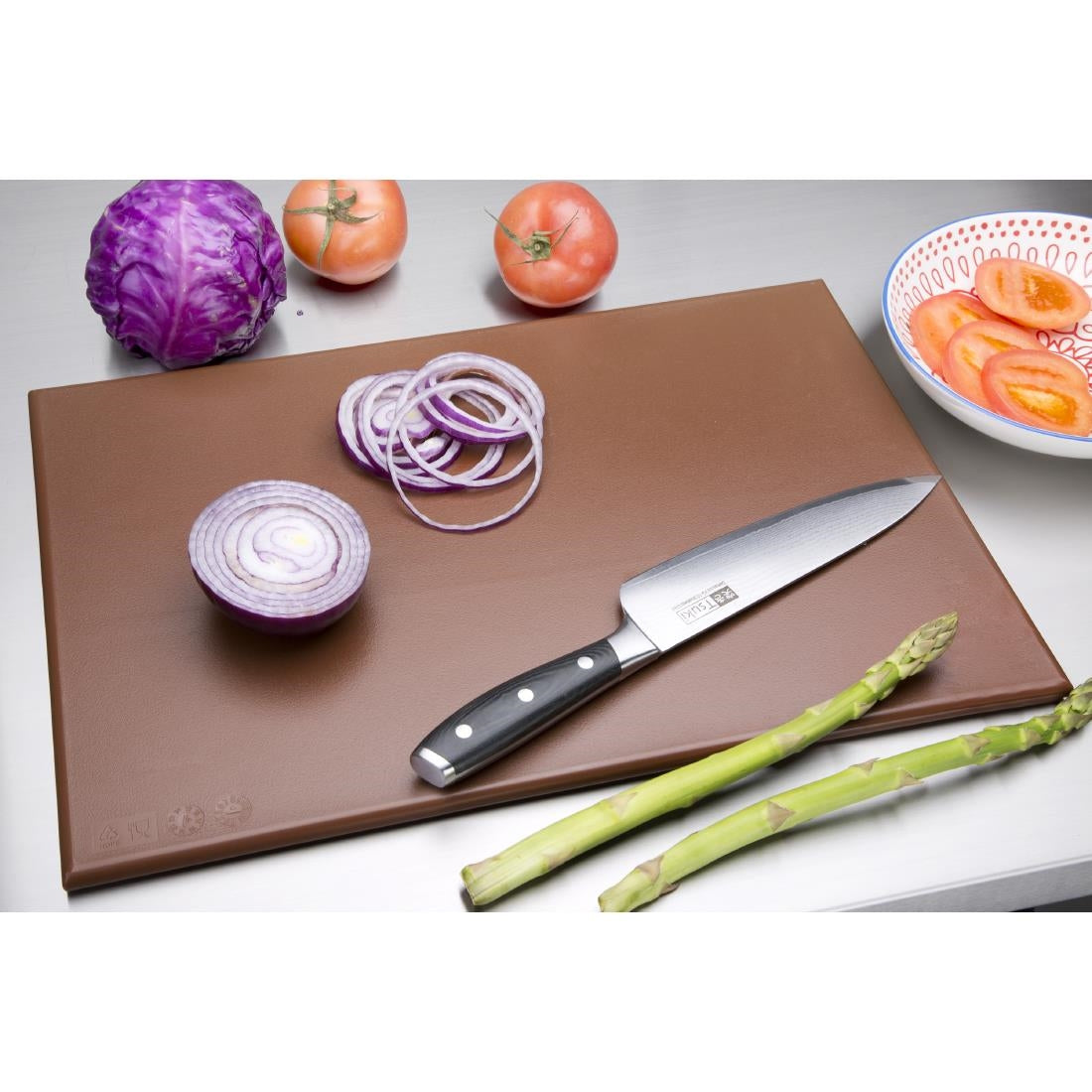 Hygiplas High Density Chopping Board Brown - 450x300x12mm - J004