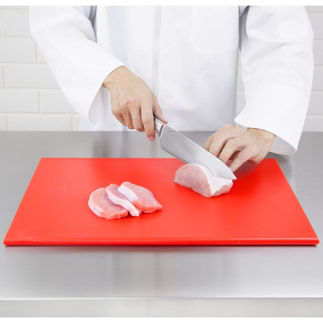 Hygiplas High Density Chopping Board Red - 450x300x12mm - J010