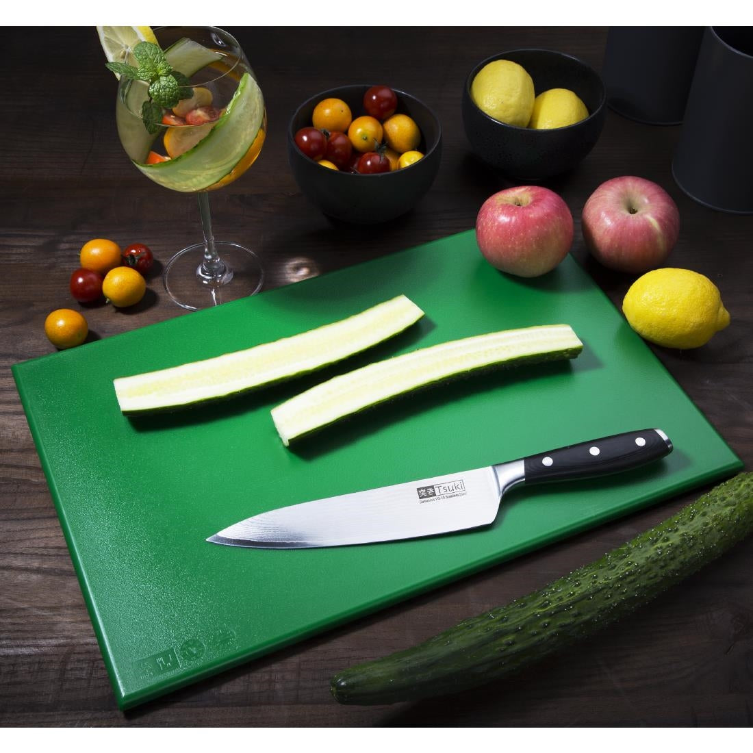 Hygiplas High Density Chopping Board Green - 450x300x12mm - J012