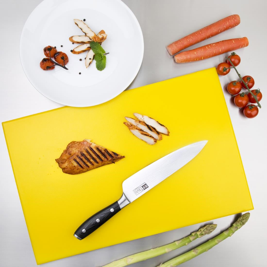 Hygiplas High Density Chopping Board Yellow - 450x300x12mm - J020