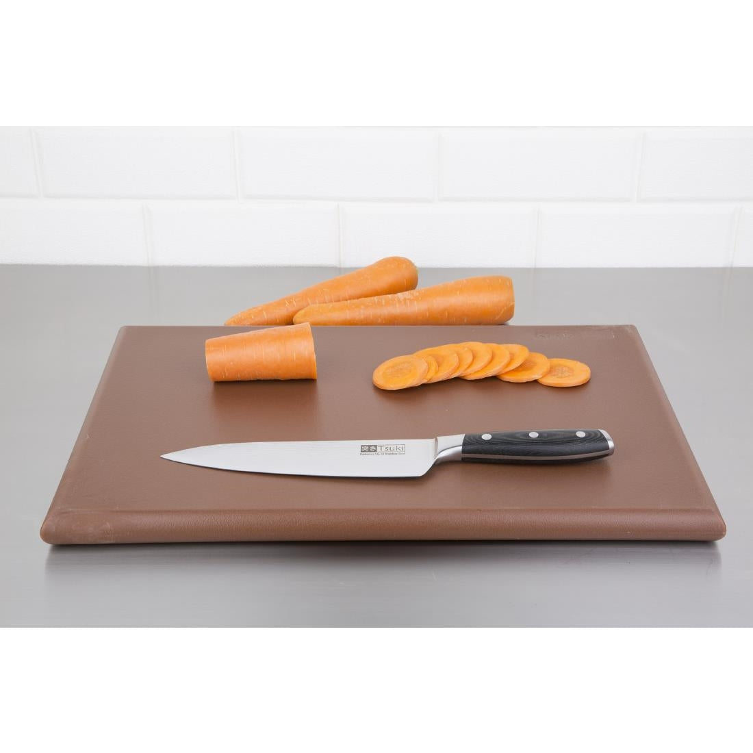 Hygiplas Extra Thick High Density Chopping Board Brown - 450x300x20mm - J035