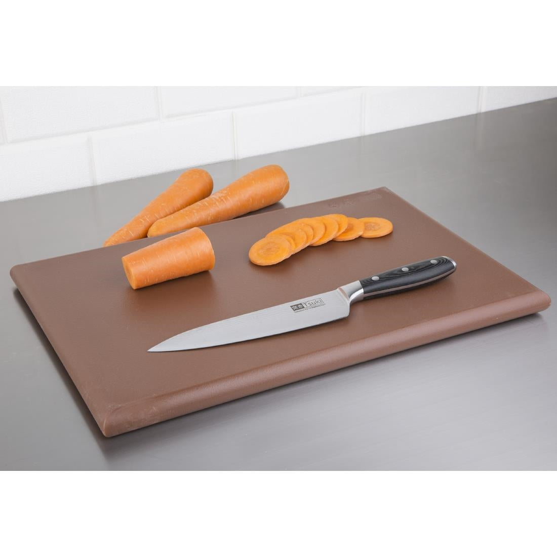 Hygiplas Extra Thick High Density Chopping Board Brown - 450x300x20mm - J035