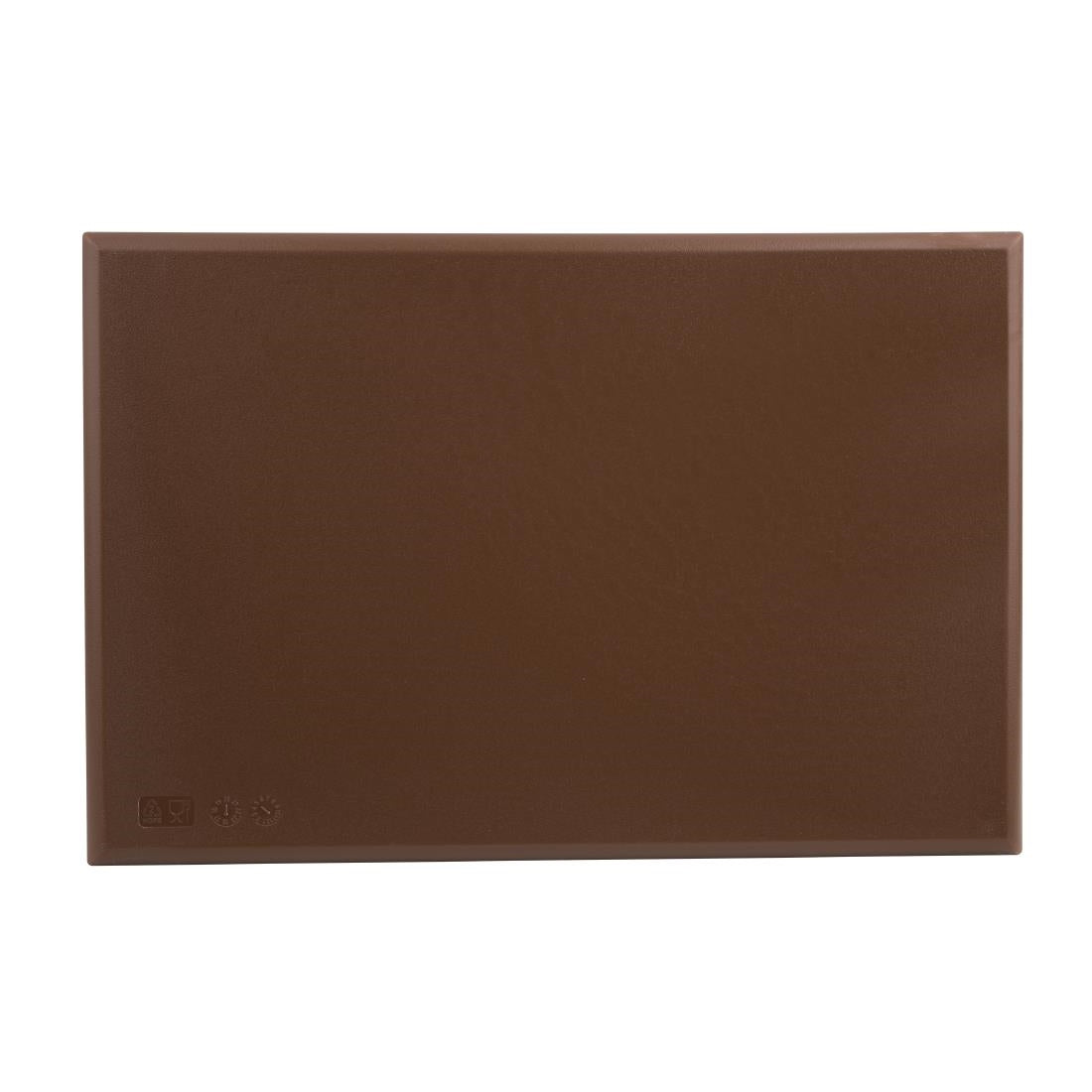 Hygiplas Extra Thick High Density Chopping Board Brown - 450x300x20mm - J035