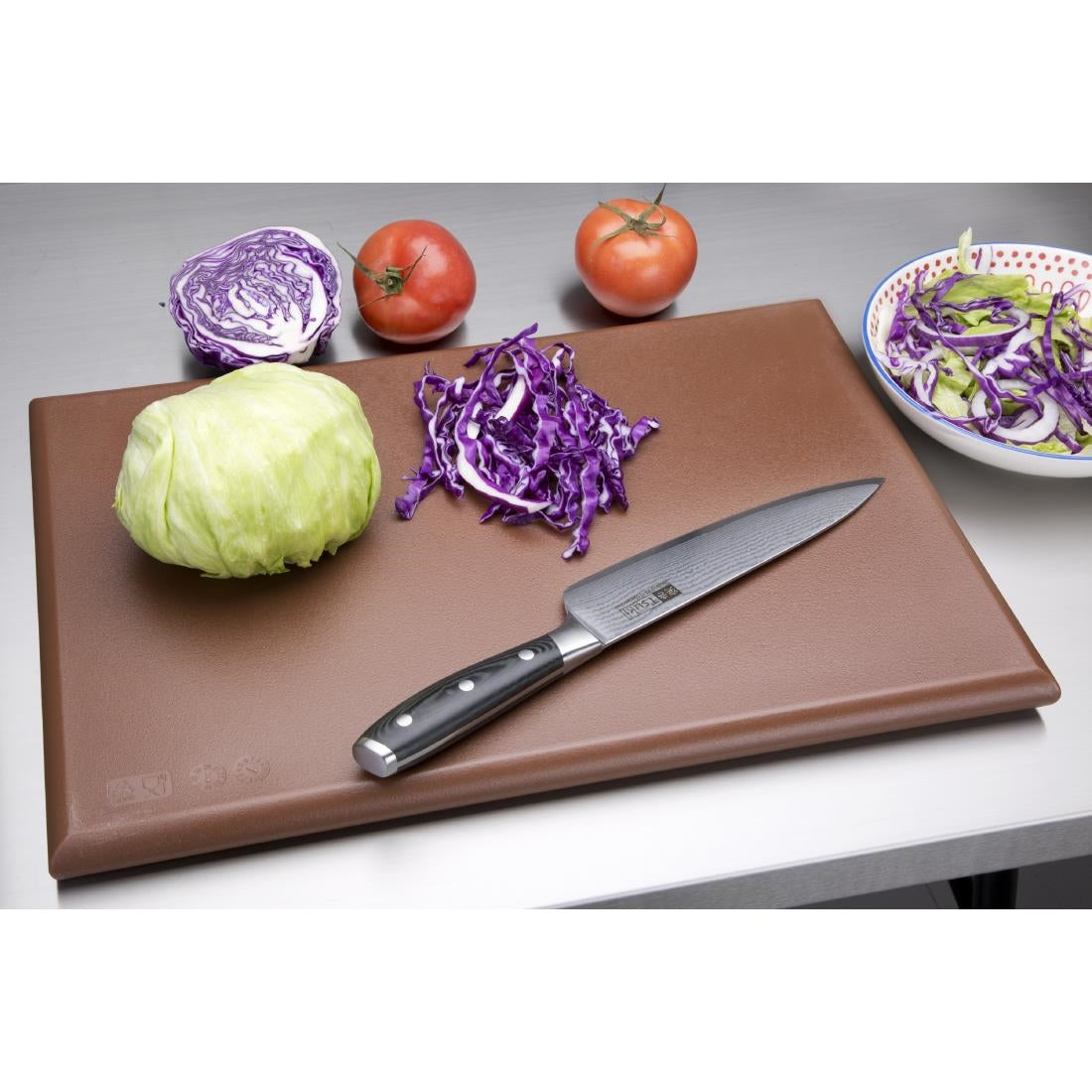 Hygiplas Extra Thick High Density Chopping Board Brown - 450x300x20mm - J035