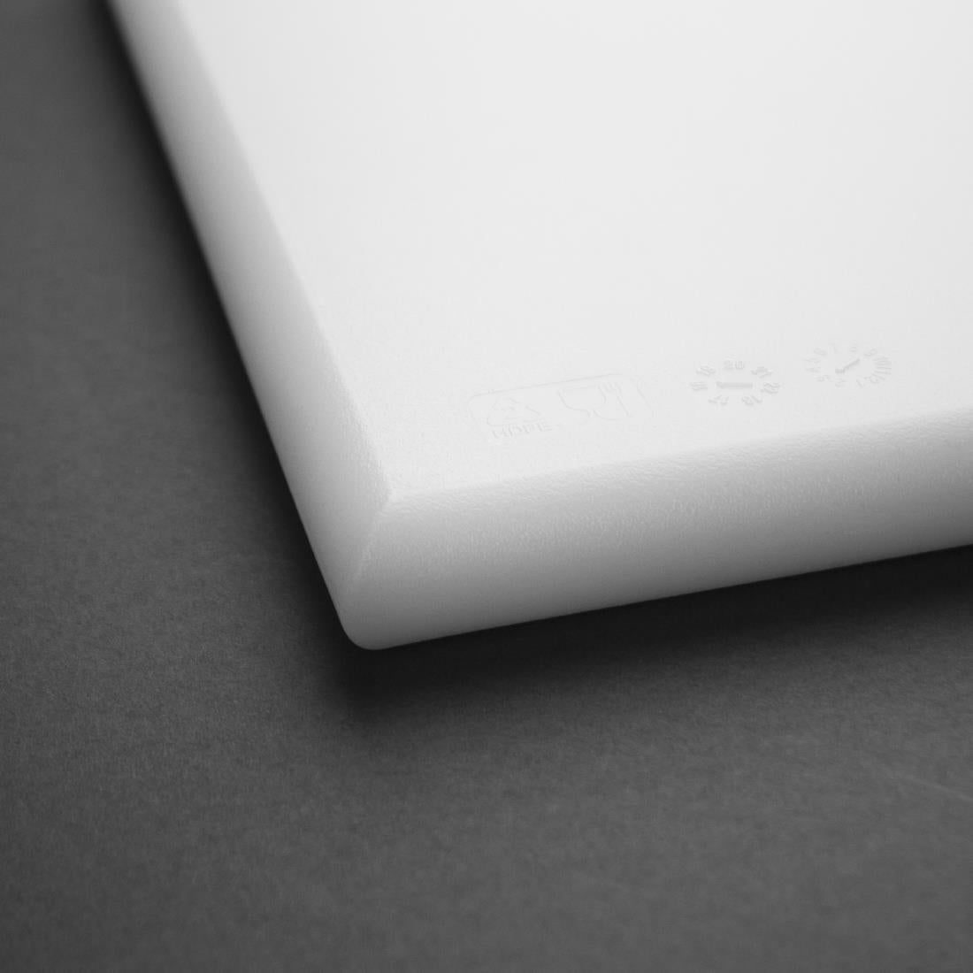 Hygiplas Extra Thick High Density Chopping Board White - 450x300x20mm - J038