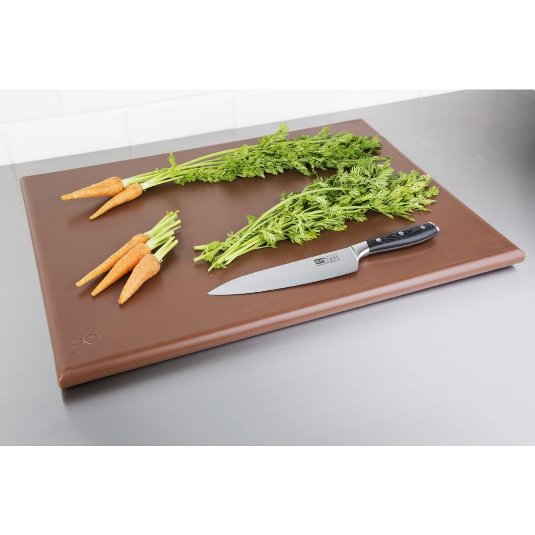 Hygiplas Extra Thick High Density Chopping Board Brown - 600x450x25mm - J041