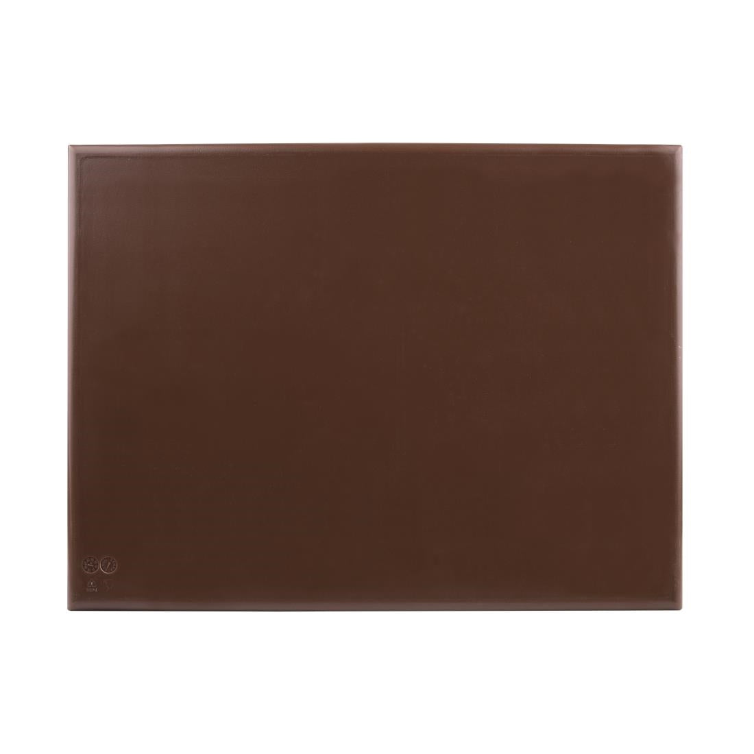 Hygiplas Extra Thick High Density Chopping Board Brown - 600x450x25mm - J041