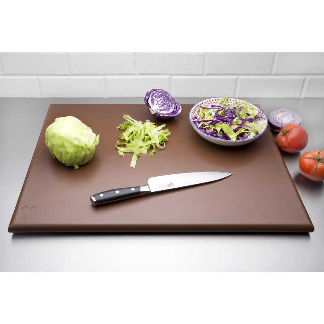 Hygiplas Extra Thick High Density Chopping Board Brown - 600x450x25mm - J041