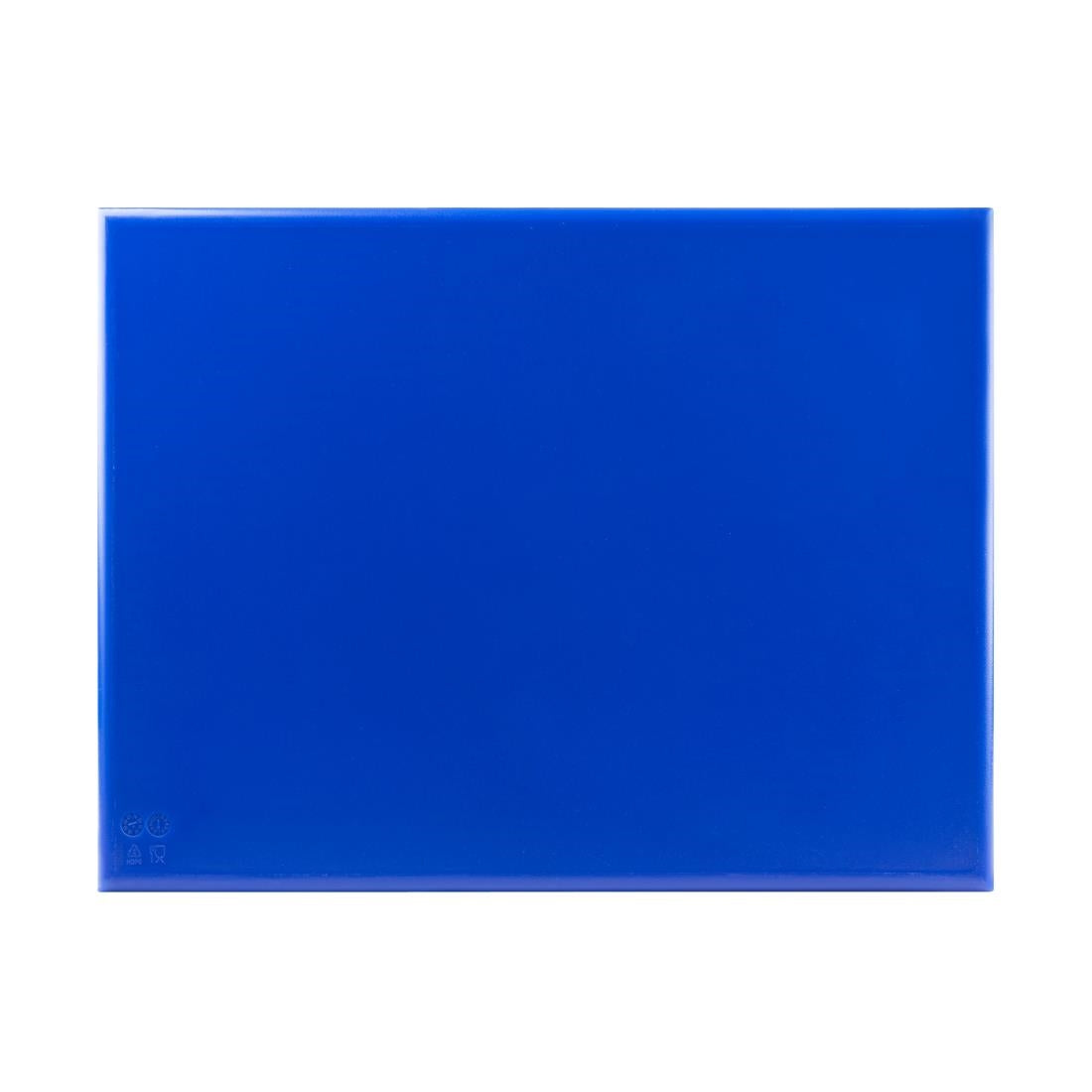 Hygiplas Extra Thick High Density Chopping Board Blue - 600x450x25mm - J042