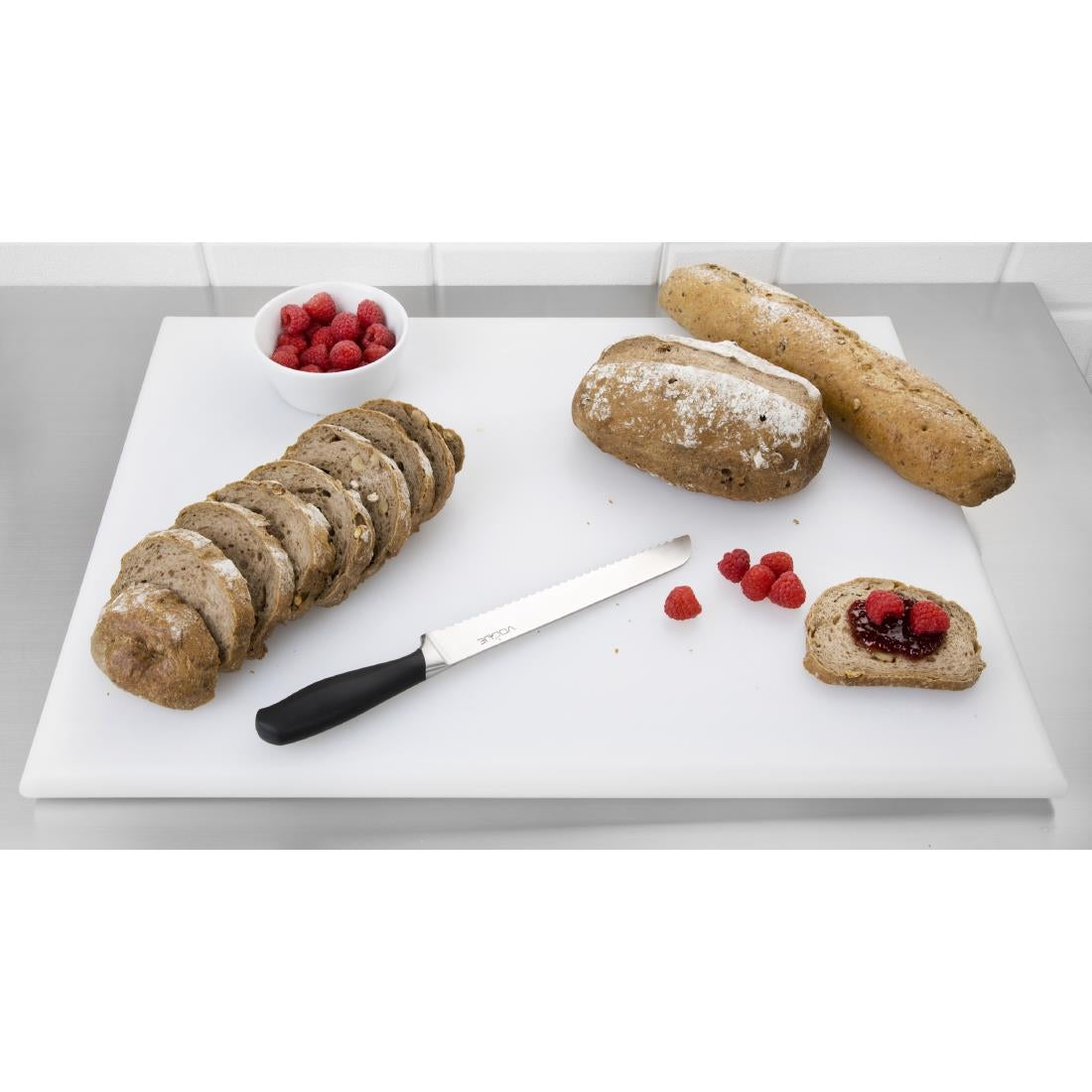 Hygiplas Extra Thick High Density Chopping Board White - 600x450x25mm - J044