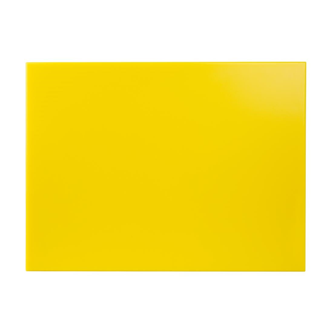 Hygiplas Extra Thick High Density Chopping Board Yellow - 600x450x25mm - J045