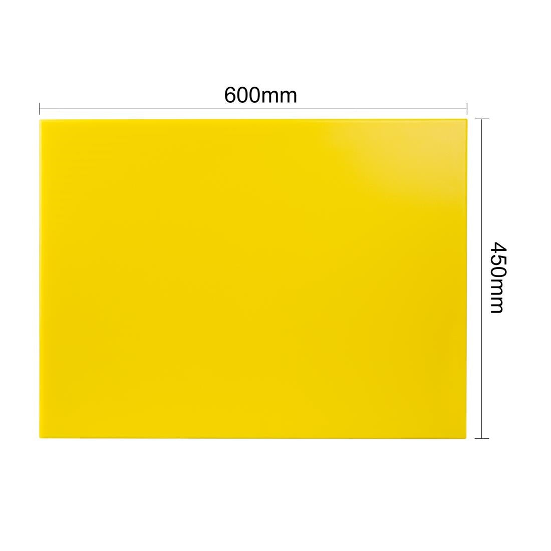Hygiplas Extra Thick High Density Chopping Board Yellow - 600x450x25mm - J045