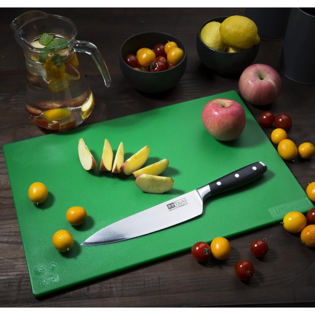 Hygiplas Low Density Chopping Board Green - 450x300x10mm - J253