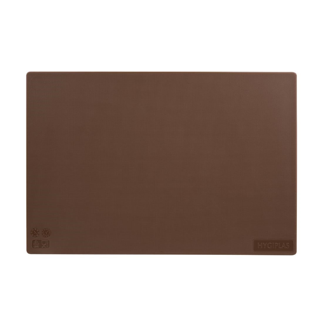 Hygiplas Low Density Chopping Board Brown - 450x300x10mm - J256