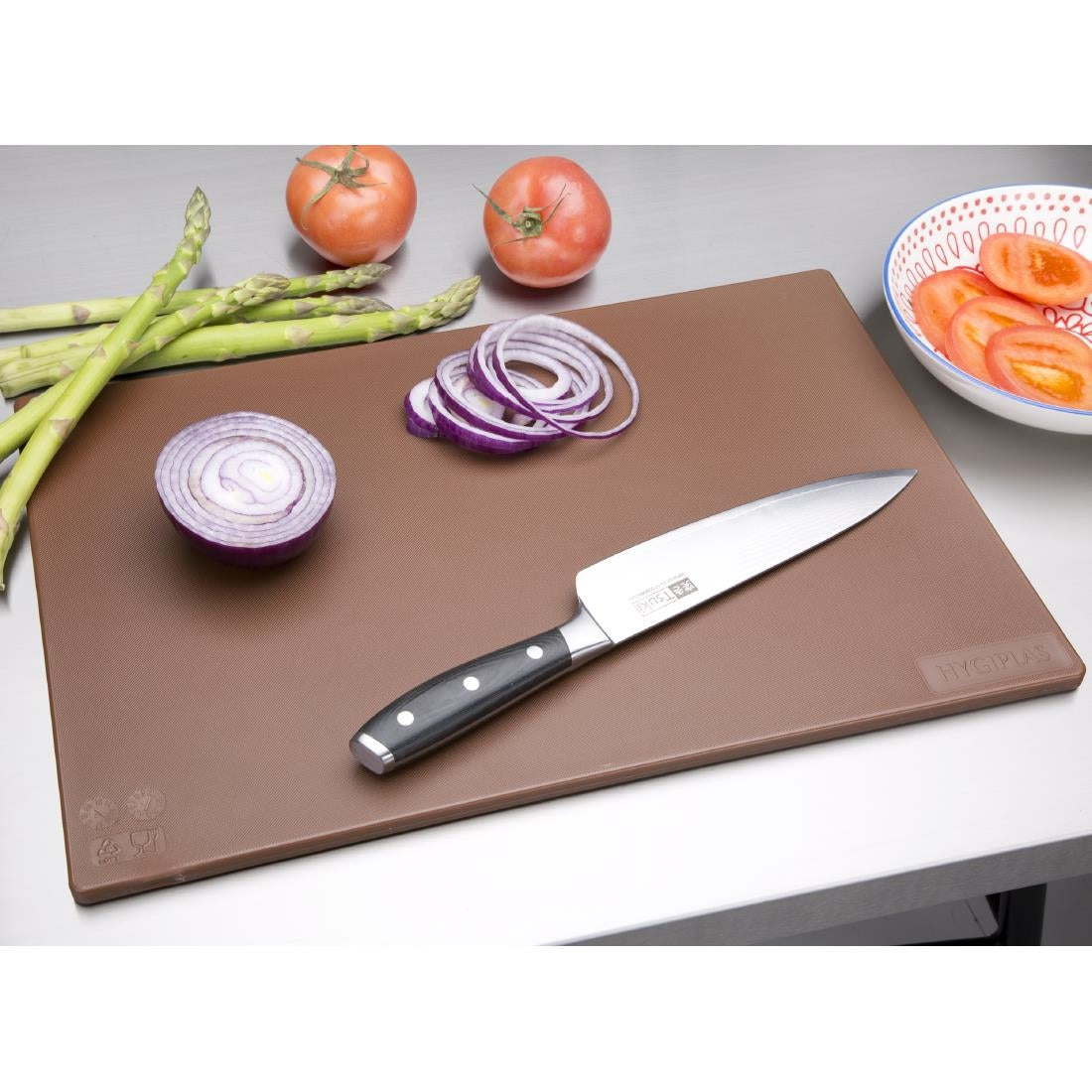 Hygiplas Low Density Chopping Board Brown - 450x300x10mm - J256