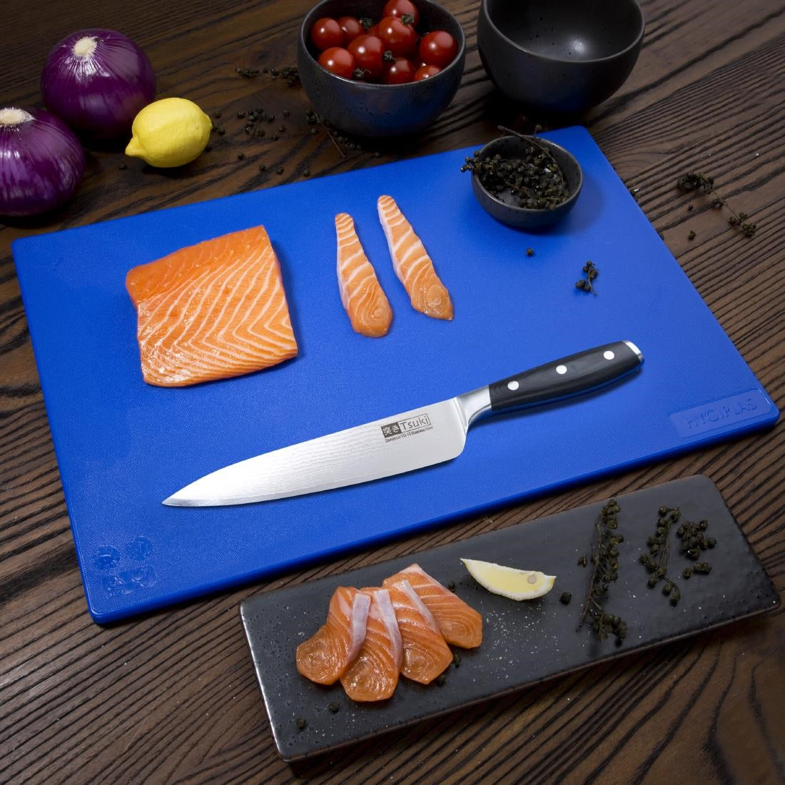 Hygiplas Low Density Chopping Board Blue - 450x300x10mm - J257