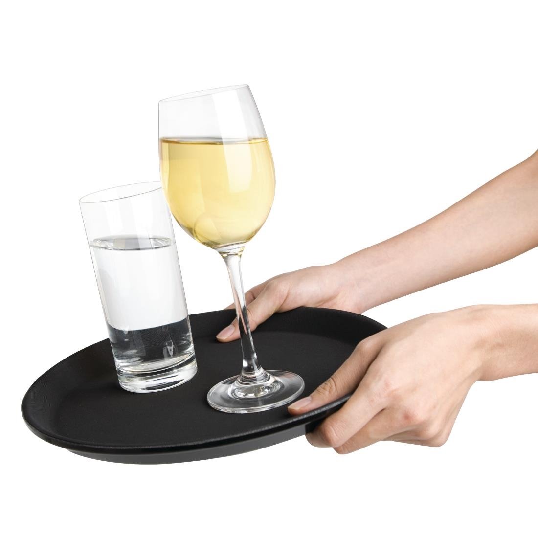 Olympia Kristallon Fibreglass Round Anti-Slip Bar Tray small - J845