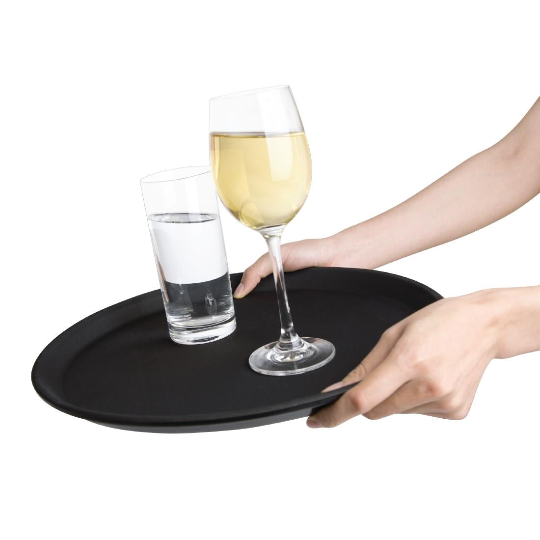 Olympia Kristallon Fibreglass Round Anti-Slip Bar Tray medium - J846