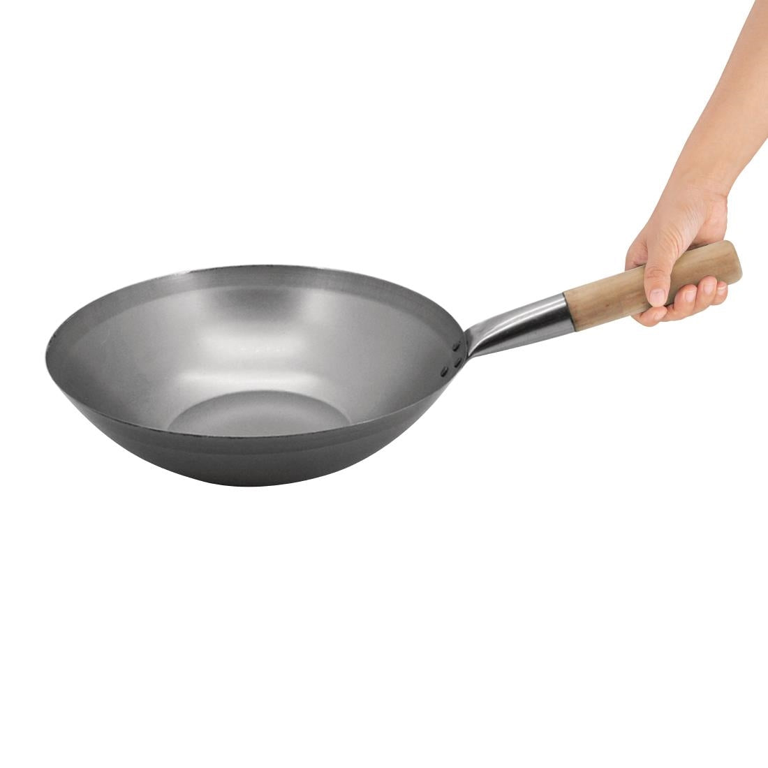 Vogue Mild Steel Wok Flat Base 330mm - K296