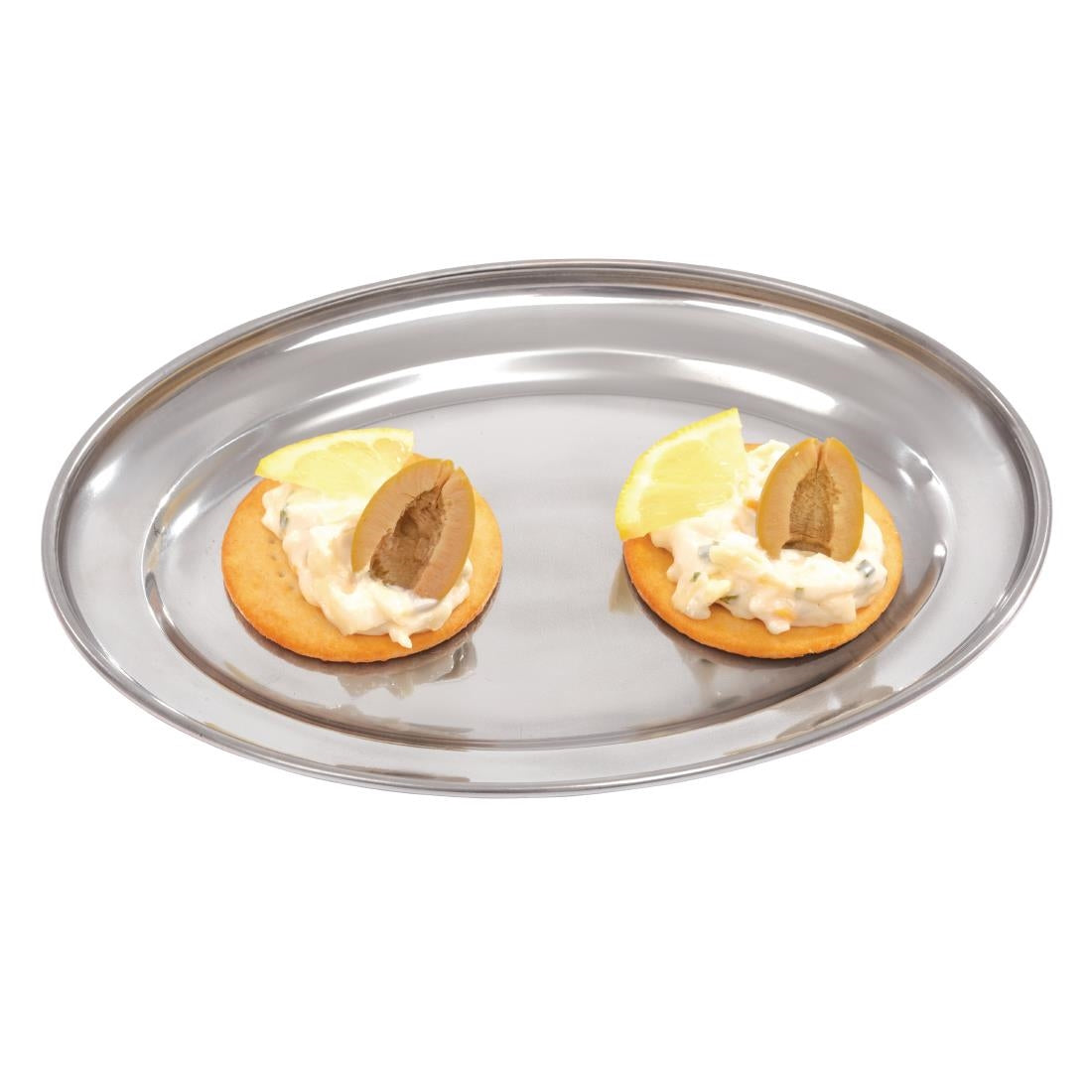 Olympia Stainless Steel Oval Service Tray 200mm - K360