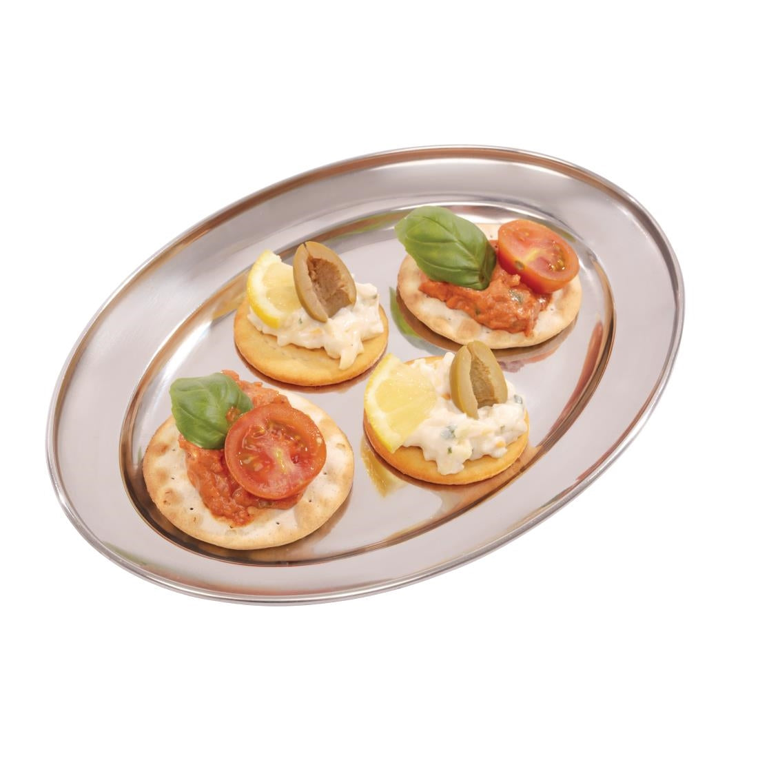 Olympia Stainless Steel Oval Service Tray 250mm - K362
