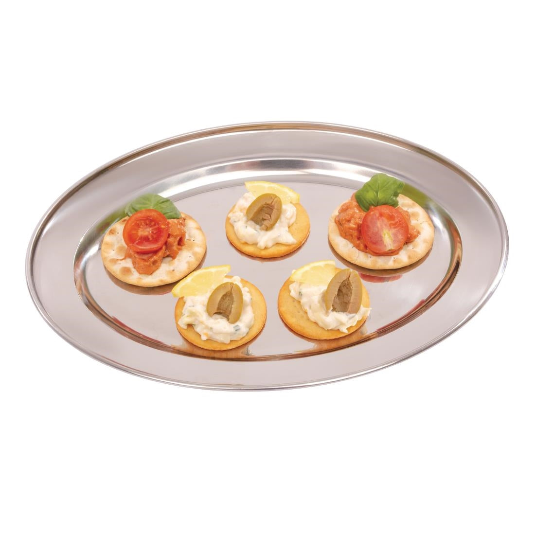 Olympia Stainless Steel Oval Service Tray 300mm - K363