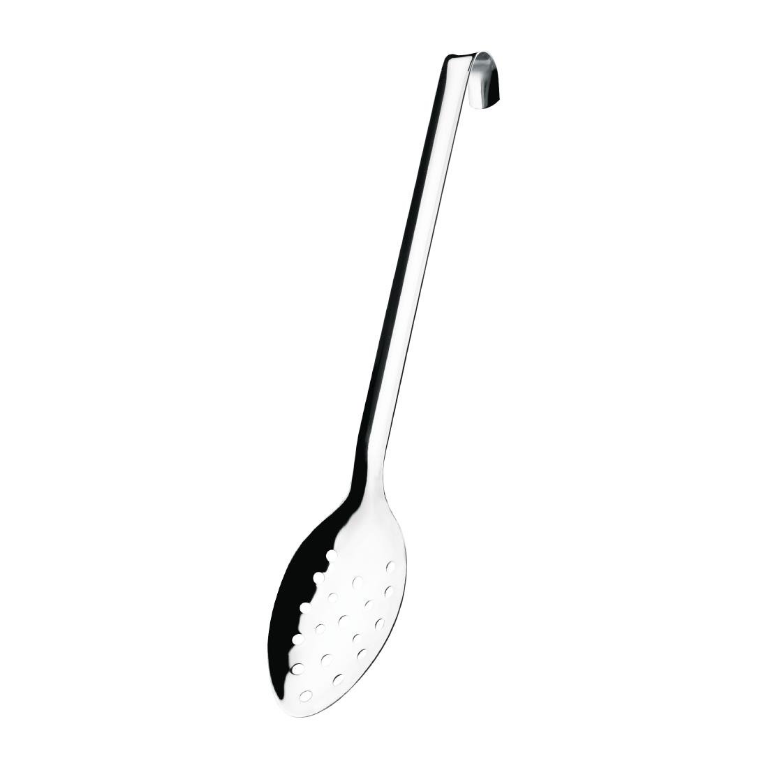 Vogue Perforated Serving Spoon with Hook 355mm - L671