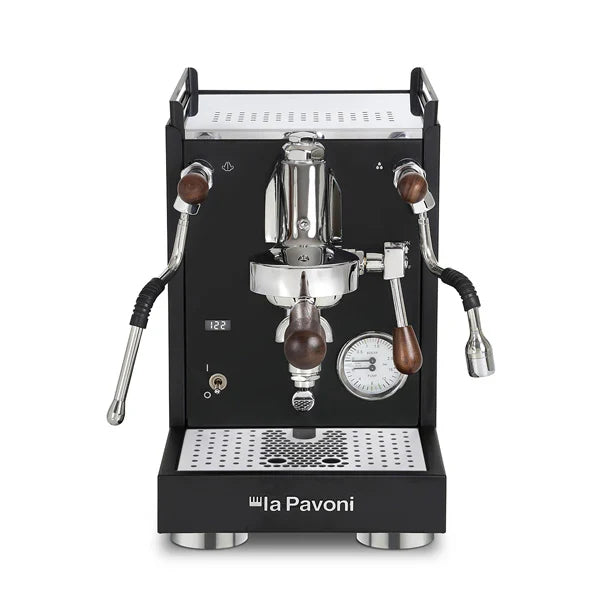 La Pavoni Cellini Mini X Coffee Machine Black with - Walnut