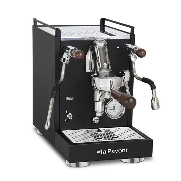 La Pavoni Cellini Mini X Coffee Machine Black with - Walnut