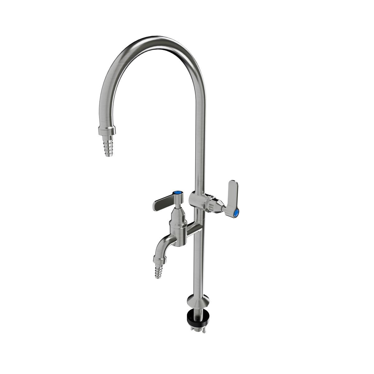 3Monkeez Lever Handle Type 8 Laboratory Tap with Tube Nozzle on Main Spout - T-3MSS-LABLFG08-TN