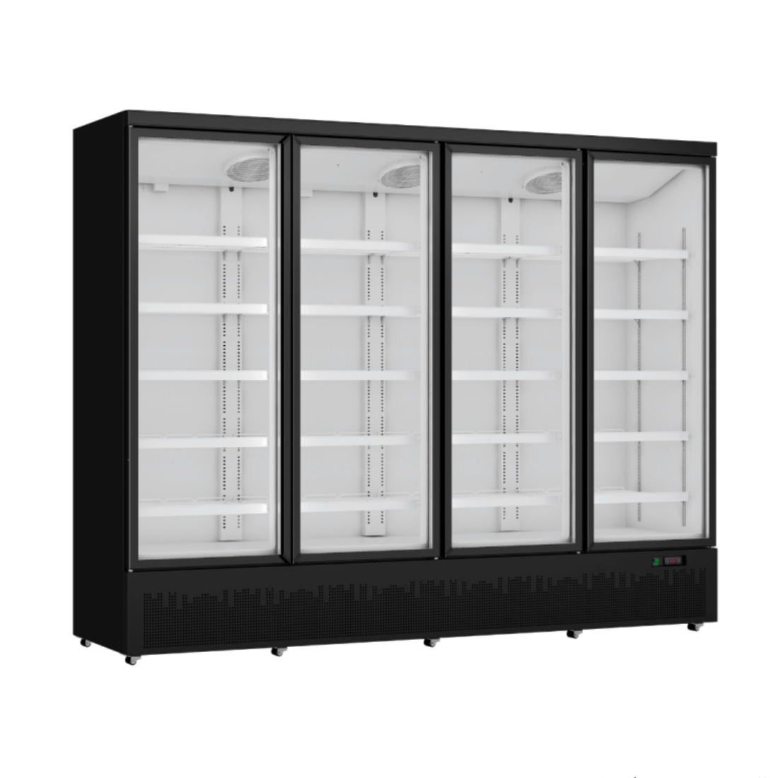 Thermaster 4 Door Glass Door Supermarket Freezer 1938L Black - LG-2500BGBMF