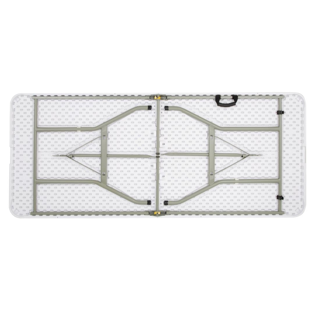 Bolero Rectangular Centre Folding Table 6ft White - LL001