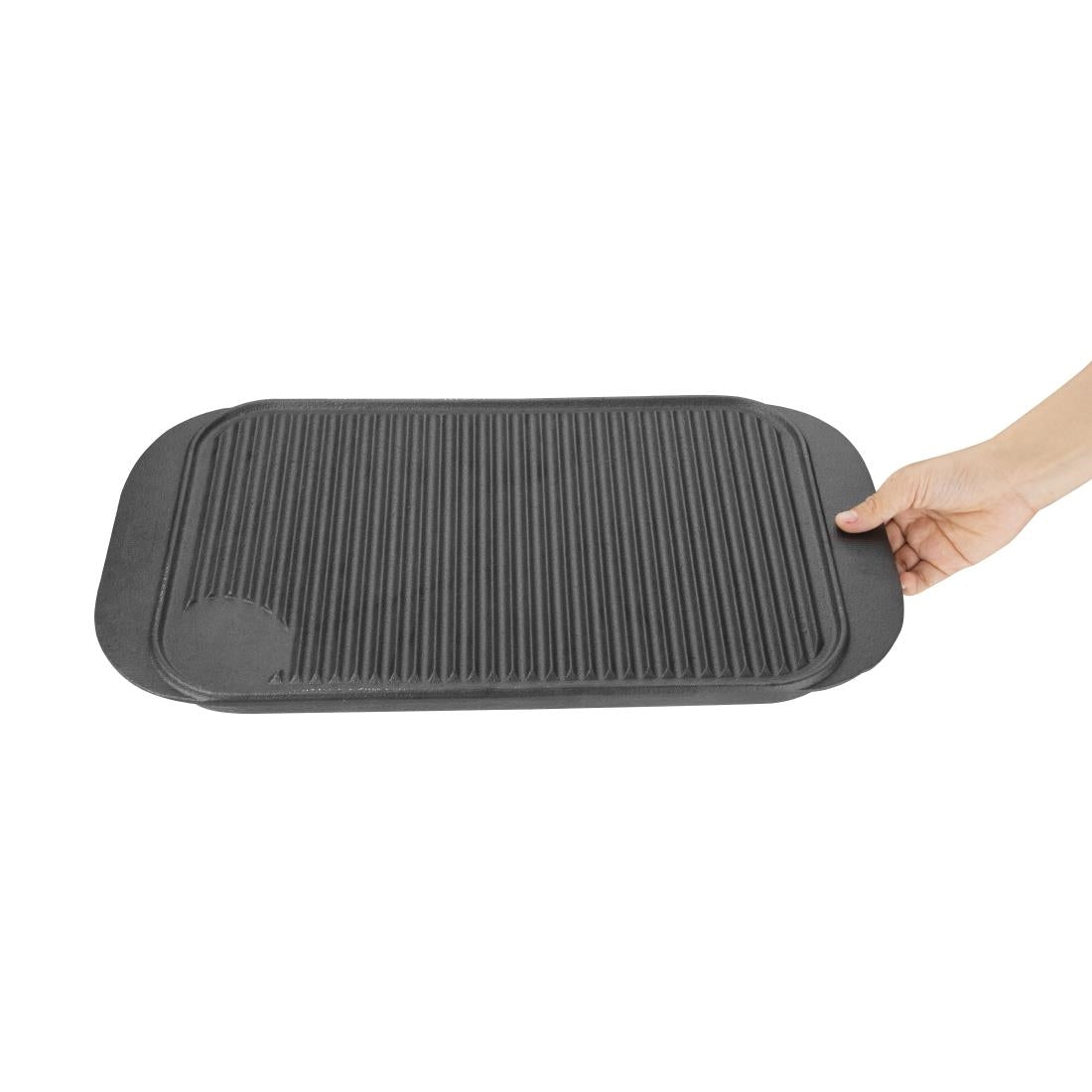 Vogue Reversible Cast Iron Double Griddle Pan - M650