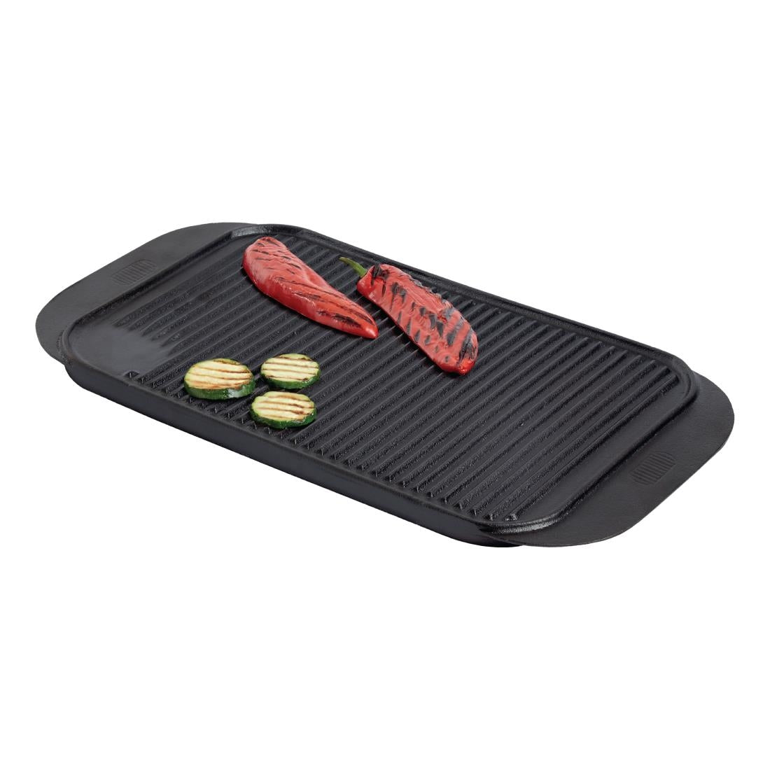Vogue Reversible Cast Iron Double Griddle Pan - M650