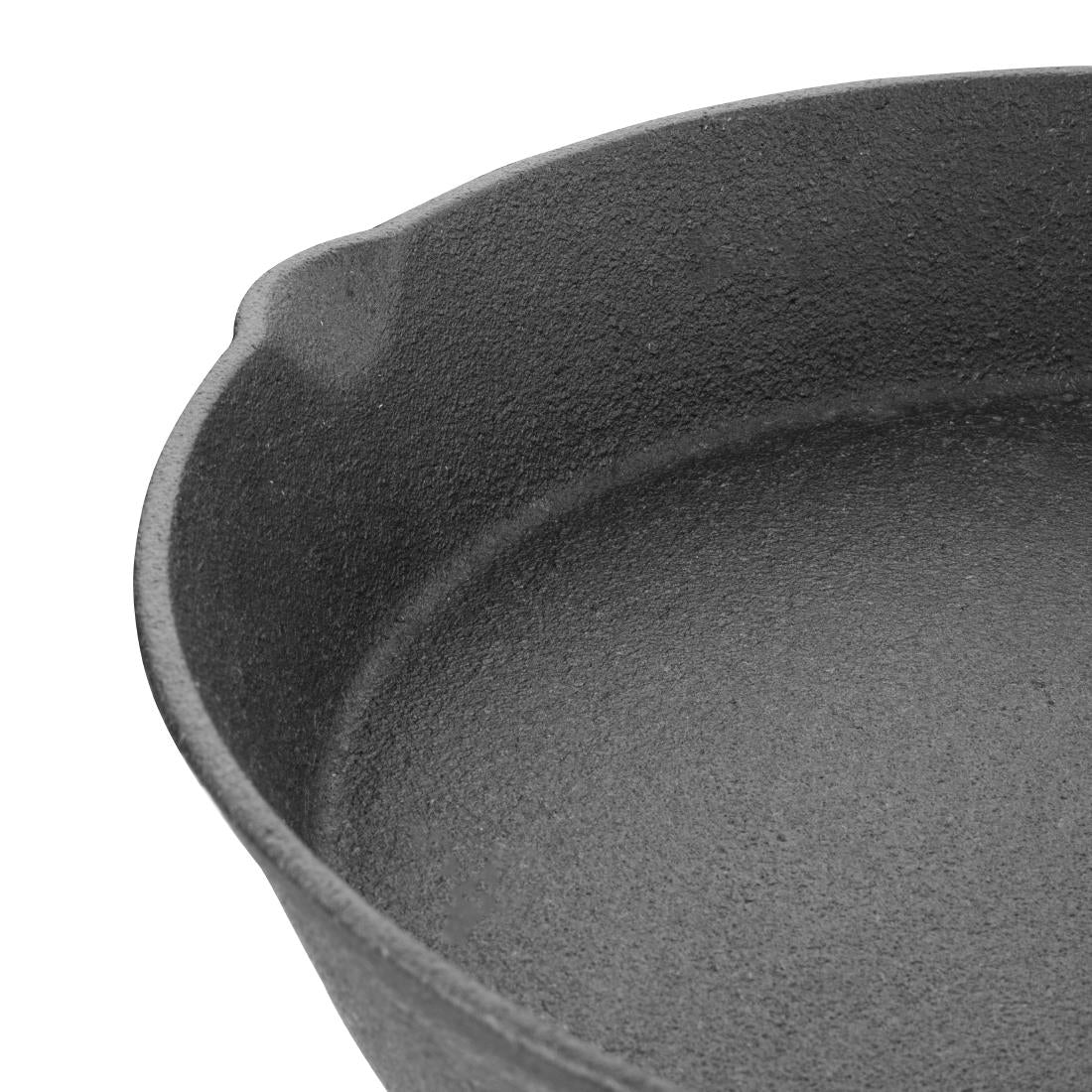 Vogue Round Cast Iron Skillet Pan 255mm - M655