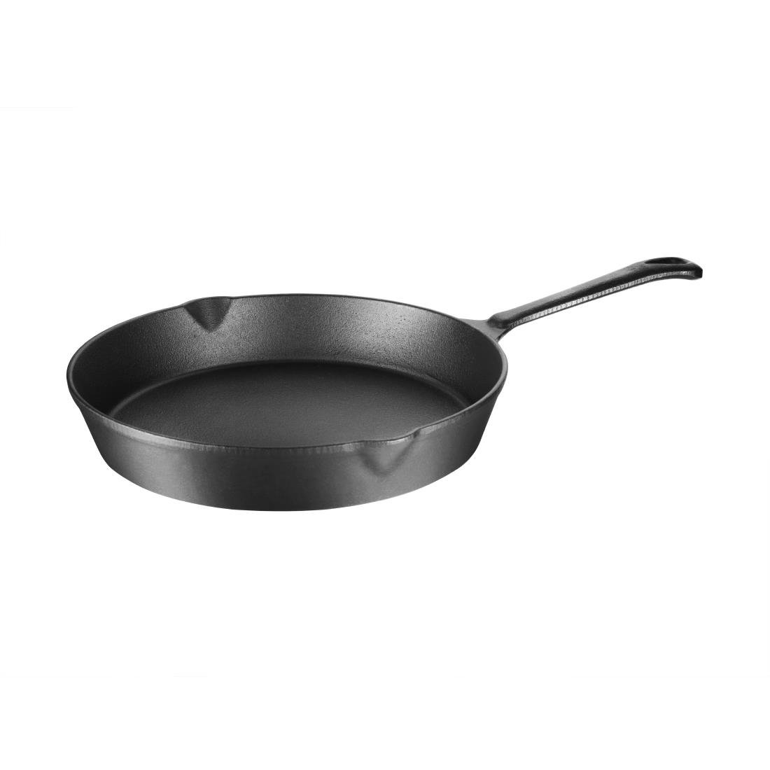 Vogue Round Cast Iron Skillet Pan 255mm - M655