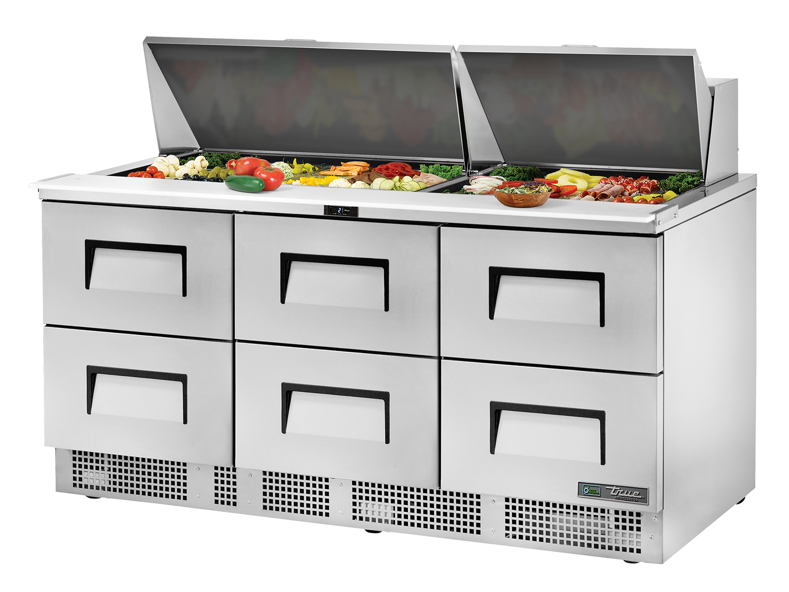 TRUE 6 Drawer Food Prep Fridge 1830mm Width - TFP-72-30M-D-6-HC