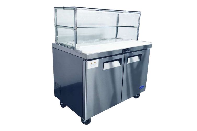 Atosa 2 Door Sandwich Bar With Glass Canopy