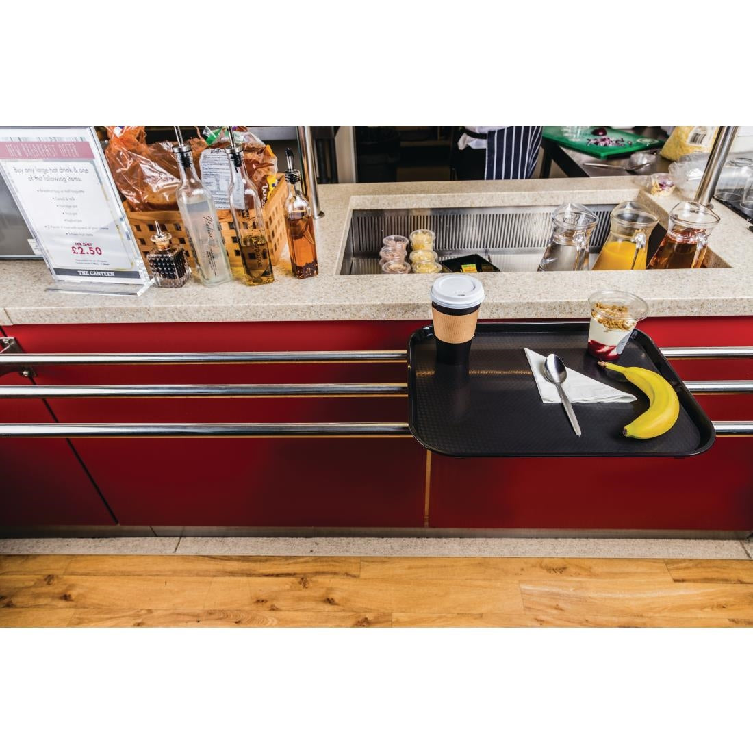 Olympia Kristallon Polypropylene Foodservice Tray 305 x 415mm Black - P501