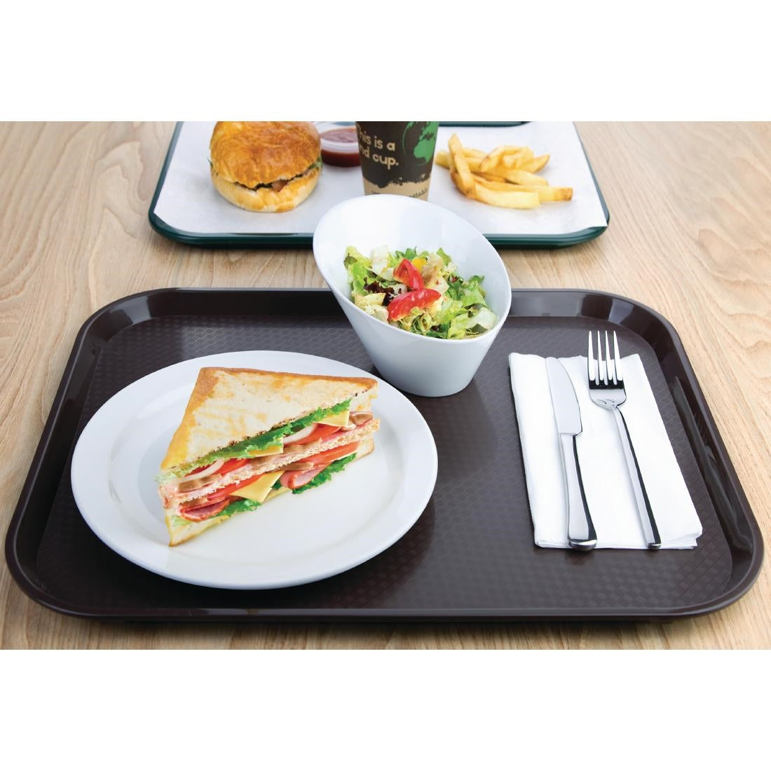 Olympia Kristallon Polypropylene Foodservice Tray 350 x 450mm Brown - P509