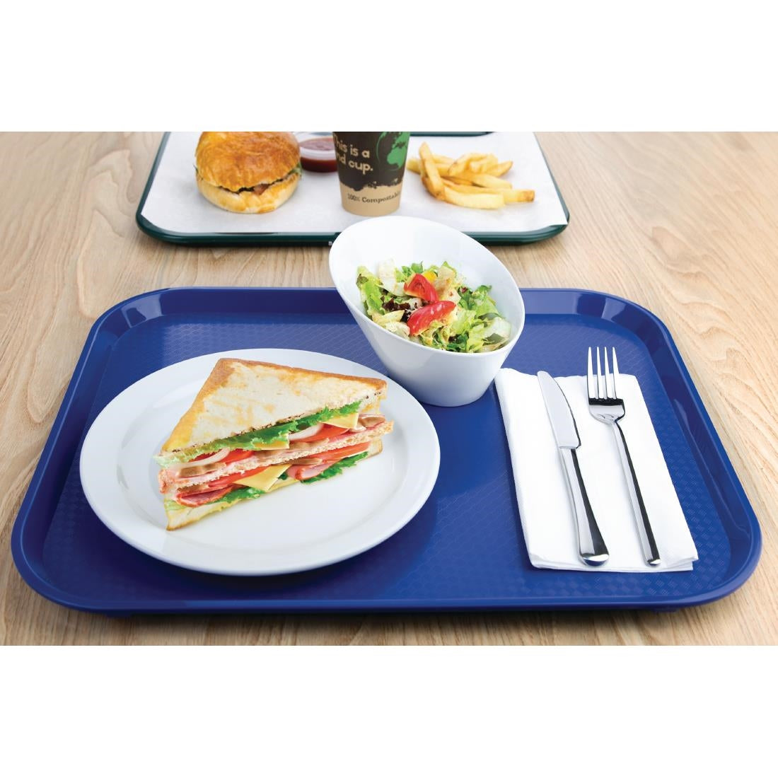 Olympia Kristallon Polypropylene Foodservice Tray 350 x 450mm Blue - P512