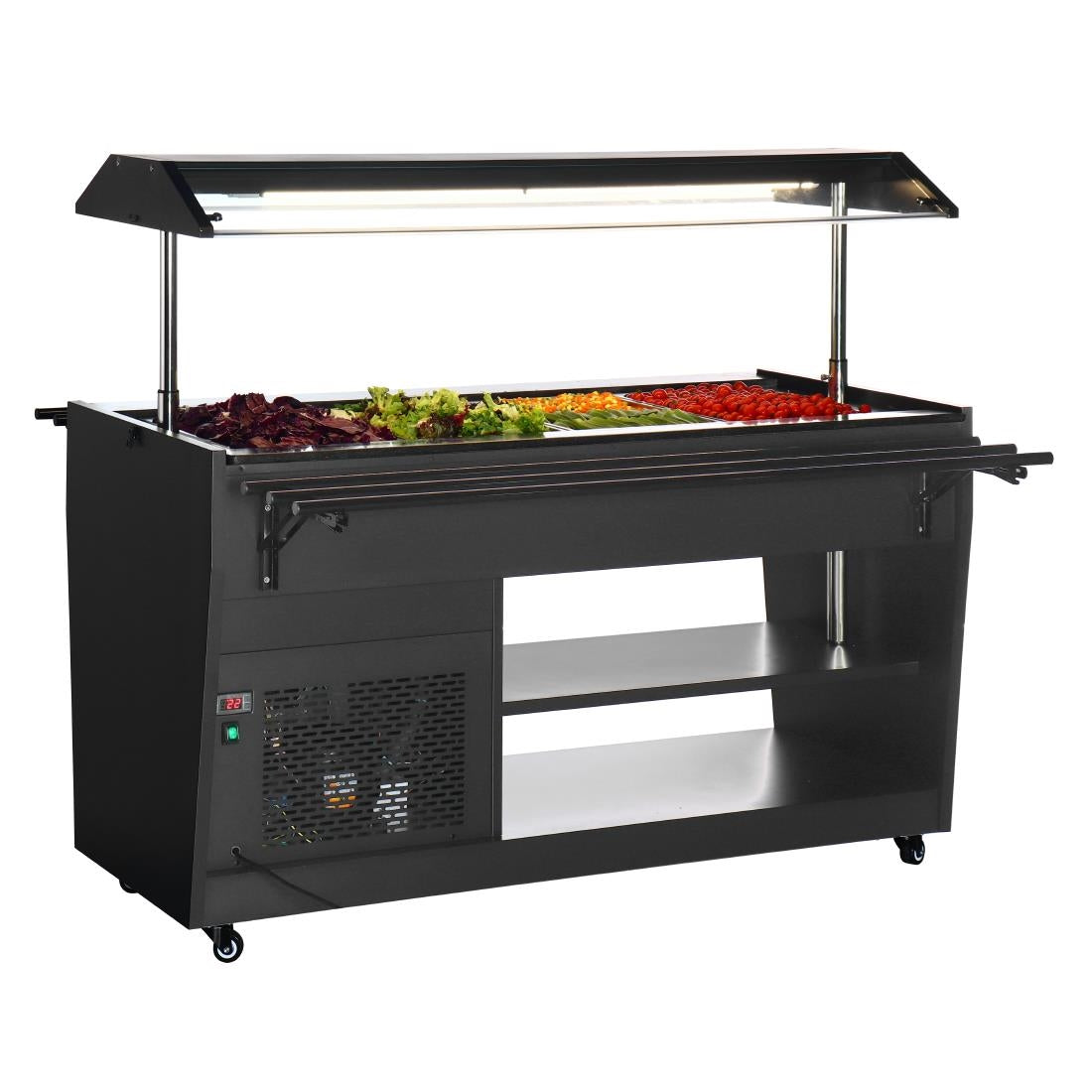 Polar G-Series Refrigerated Buffet Bar Black - PG007-A