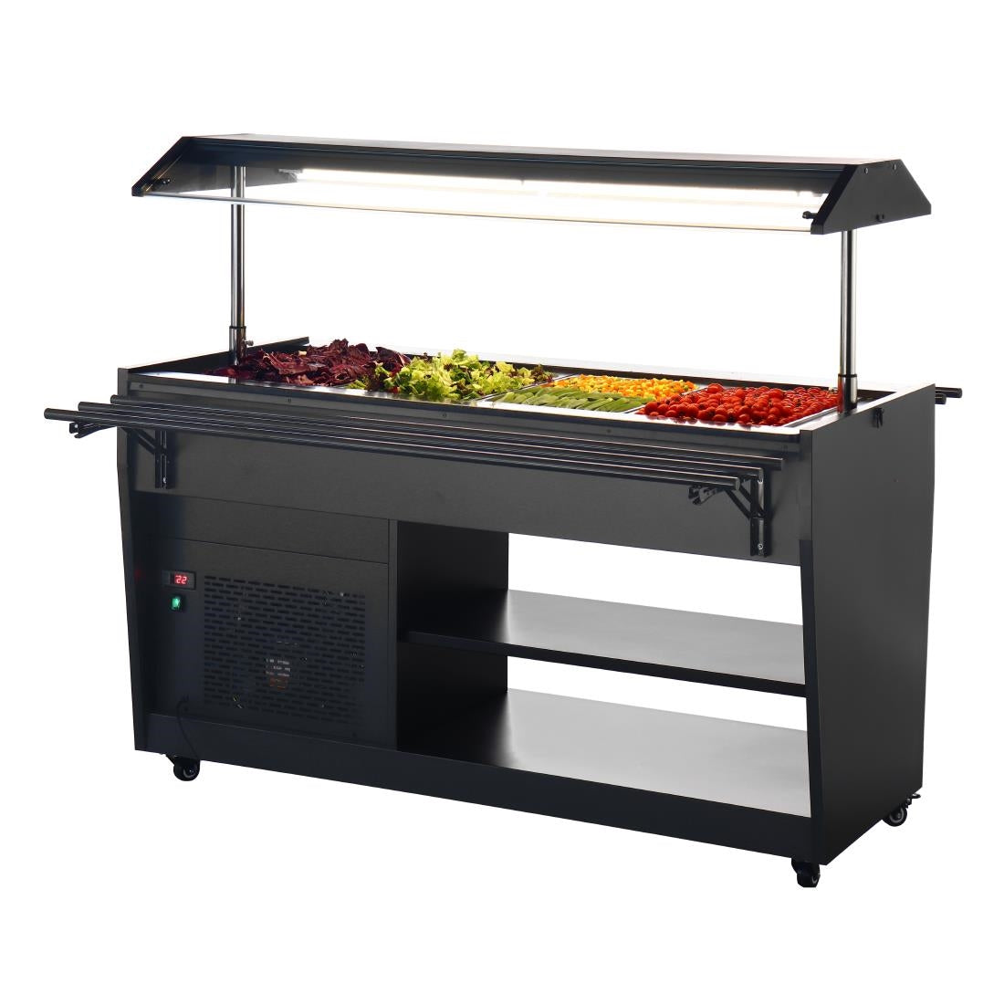 Polar G-Series Refrigerated Buffet Bar Black - PG007-A