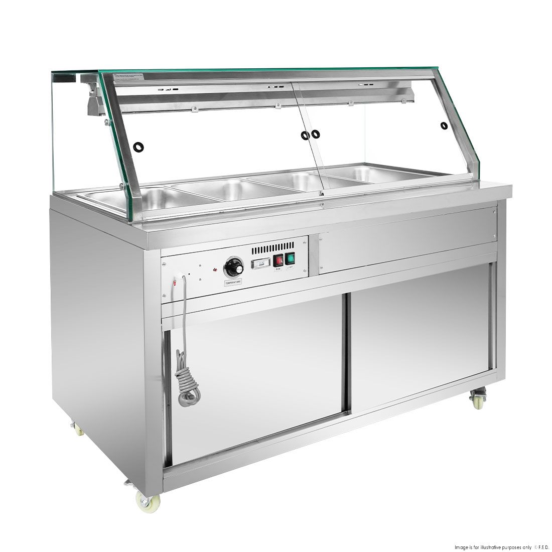 Thermaster Wet and Dry Bain Marie Display 4x1/1 GN Pans PG150FE-XG