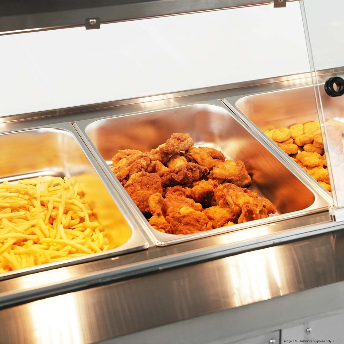 Thermaster Wet And Dry Bain Marie Display 4X1/1 GN Pans - PG150FG-XG