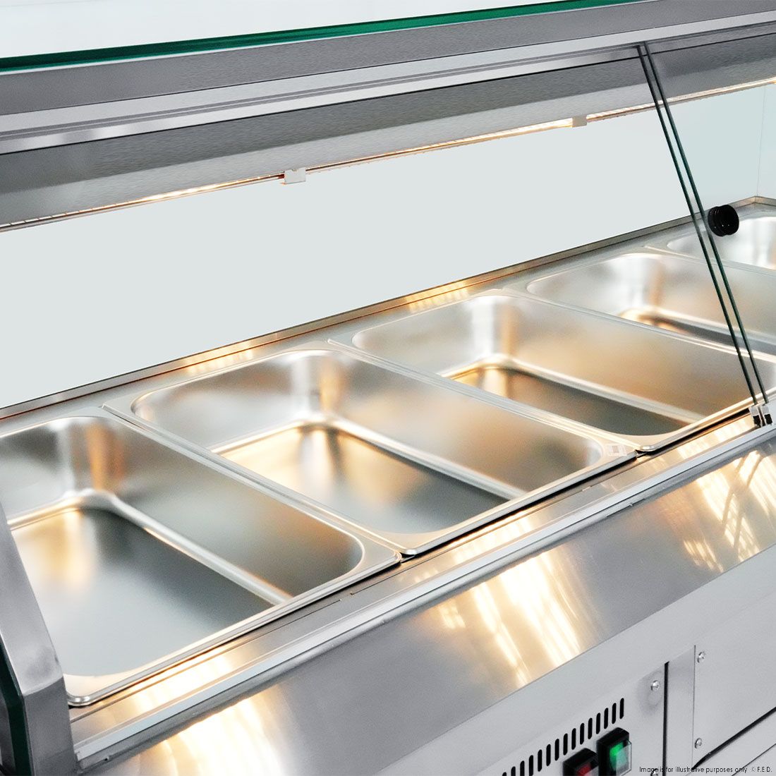 Thermaster Wet and Dry Bain Marie Display 4x1/1 GN Pans PG150FE-XG