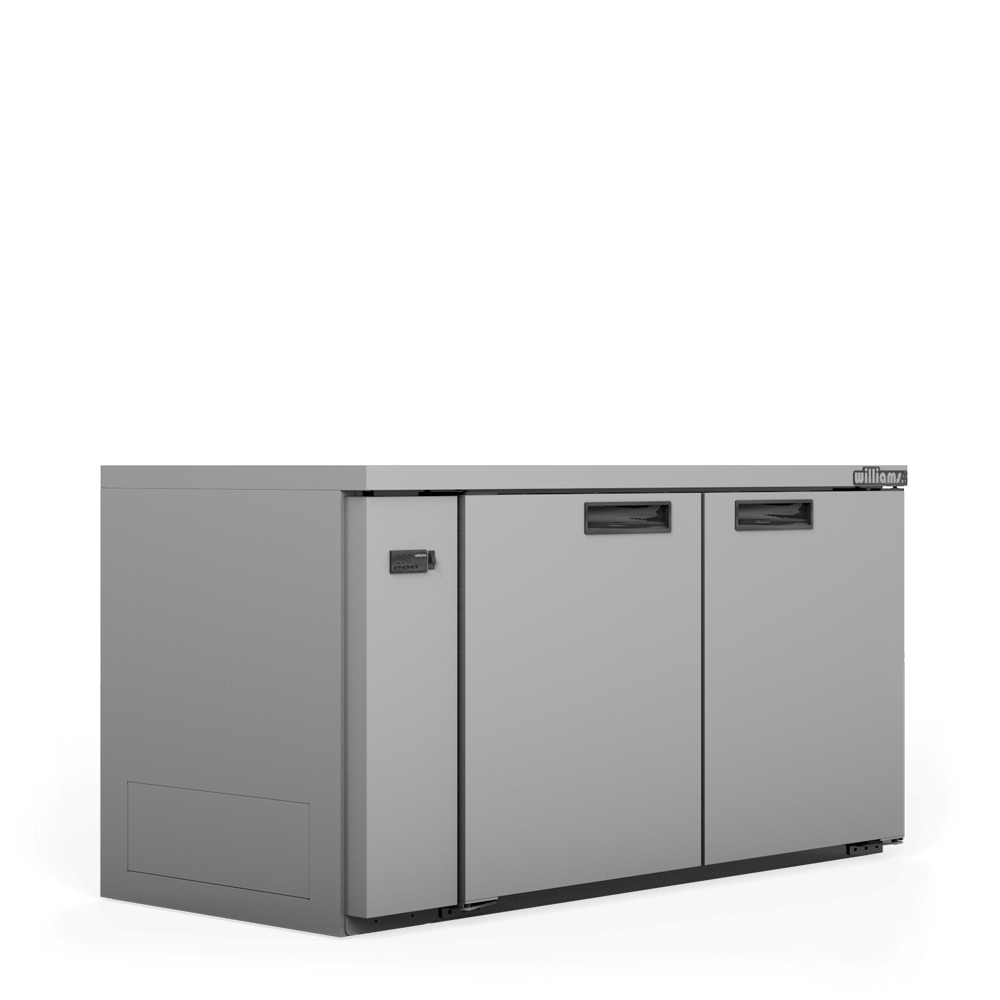Williams Boronia - Two Door Stainless Steel Remote Back Bar Counter Display Refrigerator HB2RSS