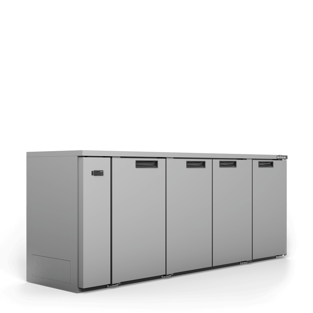 Williams Cameo - Four Door Stainless Steel Remote Back Bar Counter Display Refrigerator HC4RSS